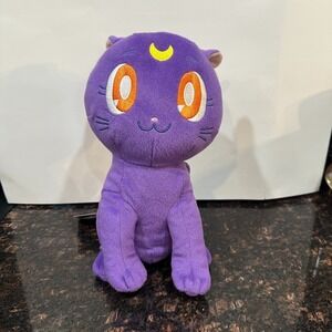 Sailor Moon Luna Purple Cat Plush Official Clever Idiots 11 in Stuffed Toy NWT